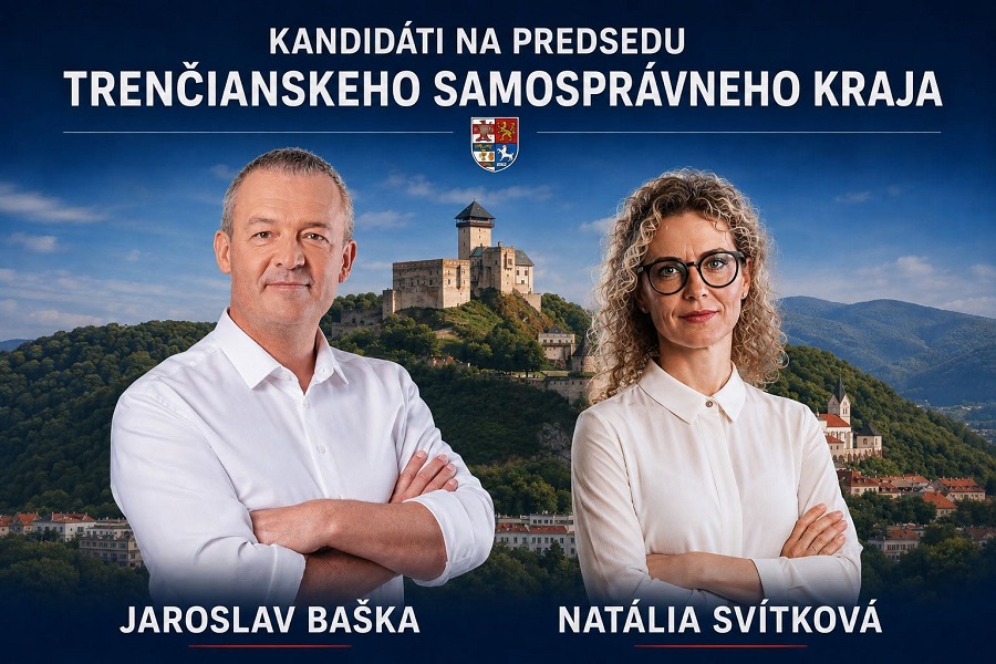 Kandidáti na župana TSK - Jaroslav Baška a Natália Svítková